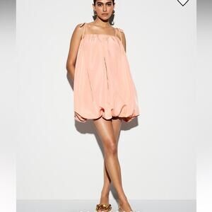 Old Navy Bright Melon The Occasion Taffeta Bubble Mini Dress
